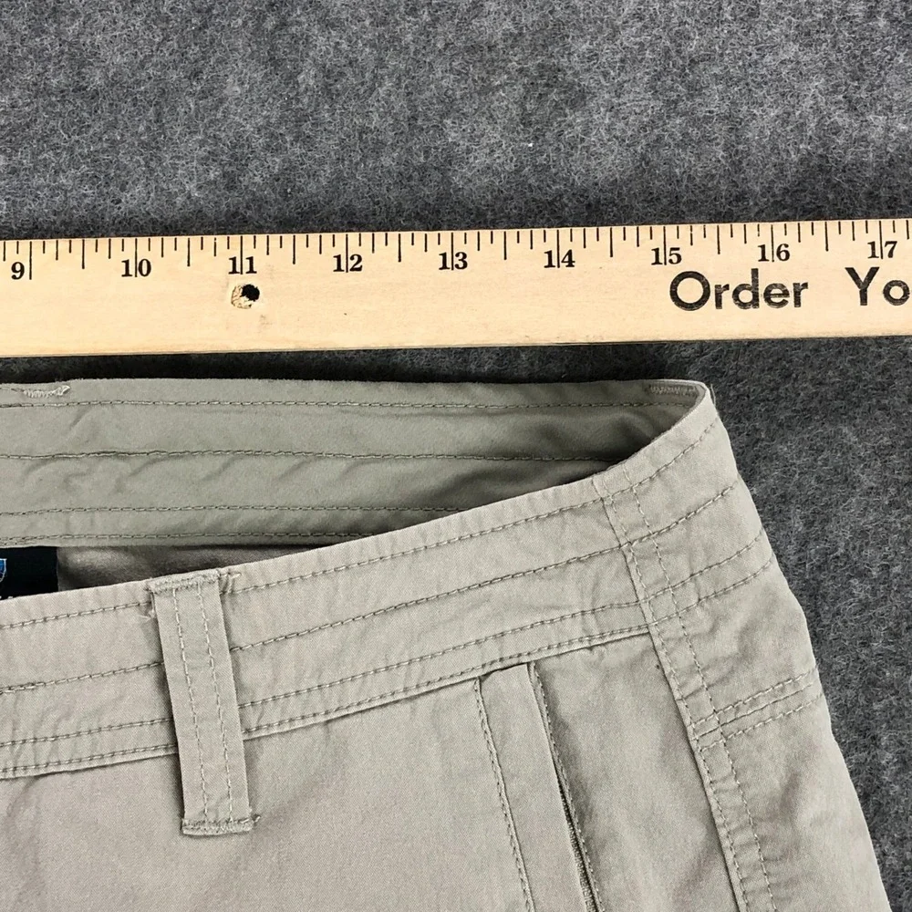 Kuhl Womens Hiking Pants 10 Regular Beige Spire Roll-Up Pant Mid Rise Zip Pocket